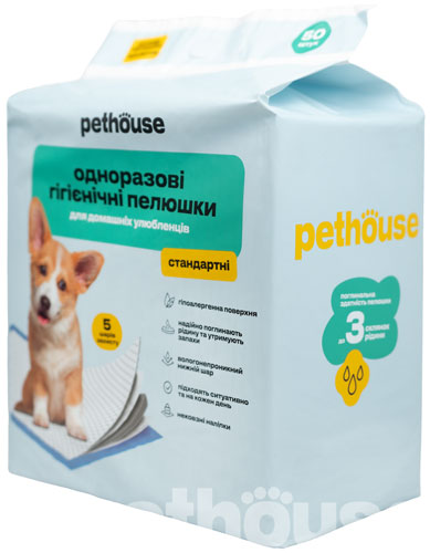 Pethouse Гігієнічні пелюшки для котів і собак, великі
