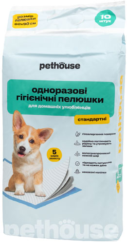 Pethouse Гігієнічні пелюшки для котів і собак, великі