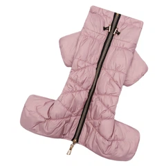 Зимовий комбінезон для собак на блискавці Dogs Bomba Comfort пудра R-65 9р