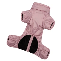 Зимовий комбінезон для собак на блискавці Dogs Bomba Comfort пудра R-65 9р
