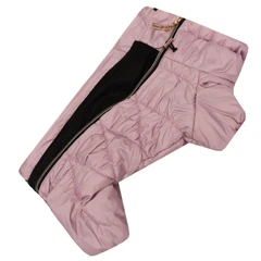 Зимовий комбінезон для собак на блискавці Dogs Bomba Comfort пудра R-65 9р