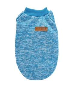 Кофта для собак та котів EcoToys Lake Blue S ряба блакитна A: 25 см B: 34 см C: 20 см 7087