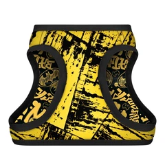 Шлея для собак м'яка WAUDOG Clothes з QR паспортом, малюнок "Бетмен ескіз", S2, В 46-50 см, С 43-45 см