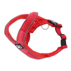 Світловідбиваюча шлея для собак з чутливою шкірою BullyBillows Slip on Harness №4: ОШ 31-34 см, ОГ 48-69 см Червоний