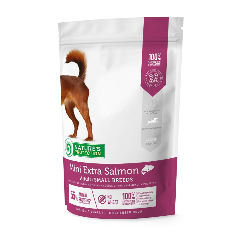Nature's Protection Nature&amp;#039;s Protection Mini Extra Salmon Adult Small Breeds – Сухой корм с лососем для взрослых собак мелких пород (2 кг)