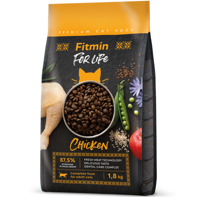 Fitmin Cat For Life Adult Chicken - Сухой корм с курицей для взрослых кошек (8 кг)