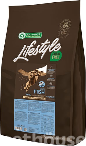 Nature's Protection Lifestyle Grain Free White Fish Adult All Breeds - Сухий беззерновий корм з м'ясом риби для дорослих собак всіх порід