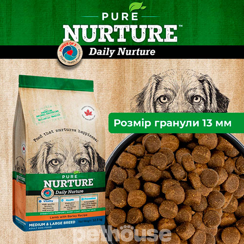 Pure Nurture Корм з ягнятиною для дорослих собак великих порід