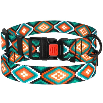 Нашийник Для Собак BronzeDog Urban Tribal з Пластикової Пряжкою Ромб Різнобарвний 25 мм 43-66 см (53/1334)