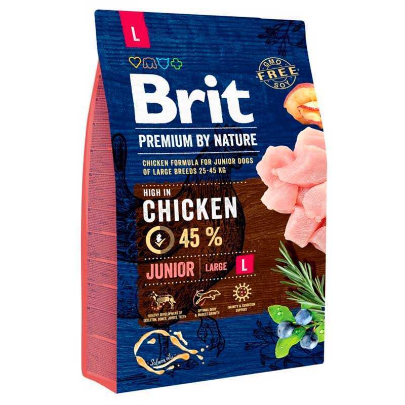 Brit Premium by Nature JUNIOR L - Сухой корм с курицей для щенков и молодых собак крупных пород (30 кг)