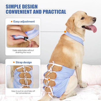 Дихаюча попона для собак Derby Breathable Pet Recovery Suite, Blue, M