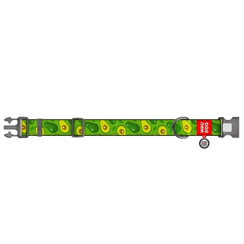 Нашийник для собак WAUDOG Nylon Avocado XXL, нейлоновий, з QR-паспортом, пластиковий фастекс, ширина 35 мм, довжина 46–70 см, арт. 284-0048