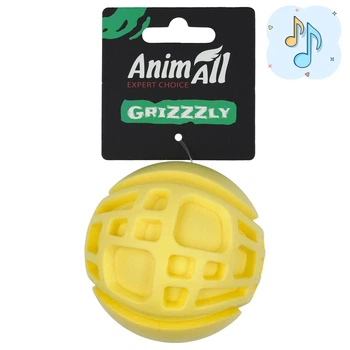 Іграшка AnimAll GrizZzly Кумедний м’яч для собак, 8 см, Сервіс