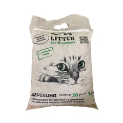 Без бренда Cat Litter Деревний наповнювач для домашніх тварин світлий 5 кг (4820260060233) (279219)