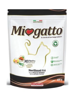 Корм Morando Miogatto Sterilizzati сухий з куркою для стерилізованих котів 0.4 кг