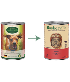 Baskerville Корм з м'ясо та м'ясні субпродукти телятина для собак