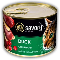 Упаковка вологого корму для вибагливих котів Savory з качкою 200 г х 6 шт