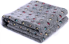 Luposan Теплий м'який плед для домашніх тварин Люпосанчик Coral velvet, 52х76 см, Grey