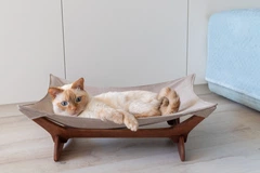 PetJoy Лежак-гамак для котів brown+beige 55х45х18