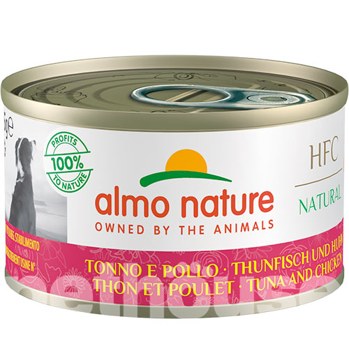 Almo Nature Вологий корм (шматочки в соусі) з курка риба тунець для дорослих собак