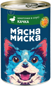 М'ясна Миска Вологий корм (шматочки в соусі) з качкою для дорослих собак