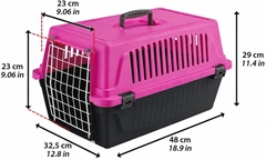 Переноска для собак та котів Ferplast Atlas 10 FLUO рожево-чорна до 5 кг 48x32.5x29 см 73007199IO