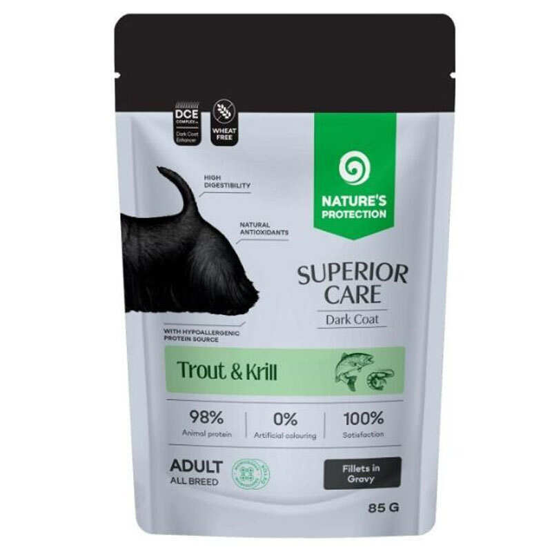 Nature's Protection Вологий корм (шматочки в соусі) з риба форель для дорослих собак