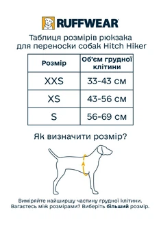 Рюкзак для переноски собак Ruffwear Hitch Hiker™ Зелений XXS