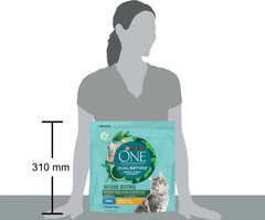 Сухий повнораціонний корм для дорослих кішок Purina ONE Adult Dual Nature Spirulina, з куркою 1.4 кг (7613036269025)