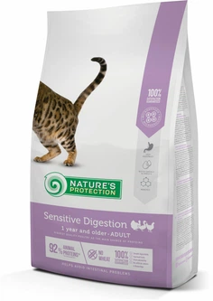 Сухий корм для дорослих котів з чутливим травленням Nature's Protection Sensitive Digestion 7кг + подарунок наповнювач 3 кг