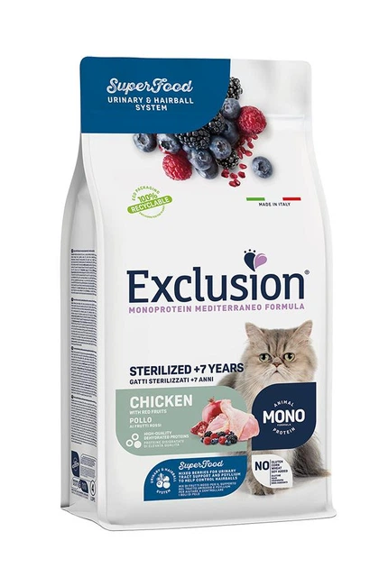 Exclusion Sterilized 7+ Chicken корм для стерилізованих котів від 7 років з куркою 1,5 кг