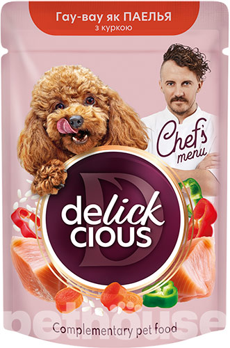 Delickcious Корм з курка м'ясо та м'ясні субпродукти для собак