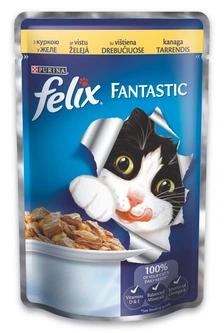 Апетитні шматочки Purina Felix Fantastic з куркою, 85 г