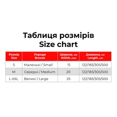 Collar Повідець WAUDOG (ВАУДОГ) 305 см 20 мм для собак чорний