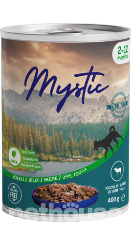 Mystic Вологий корм (шматочки в желе) з курка м'ясо та м'ясні субпродукти ягня для собак