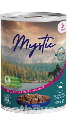 Mystic Вологий корм (шматочки в желе) з курка м'ясо та м'ясні субпродукти яловичина для собак