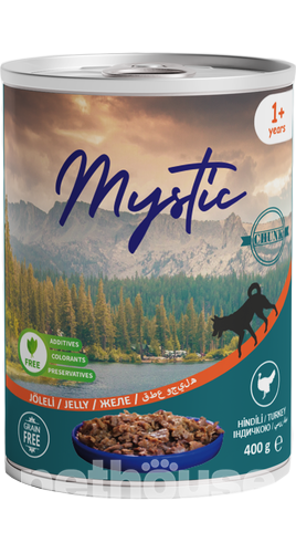 Mystic Вологий корм (шматочки в желе) з курка м'ясо та м'ясні субпродукти індичка для собак