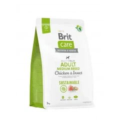 Brit Care Sustainable Adult Medium Breed Chicken and Insест(для середніх собак з куркою та комахами).-3 кг.