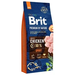 Brit Premium Sport 15 кг Сухой корм для активних собак з підвищеними фізичними навантаженнями з куркою