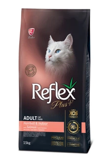 Корм Reflex Plus Cat Adult Hairball & Indoor Salmon сухий для виведення вовни 15 кг