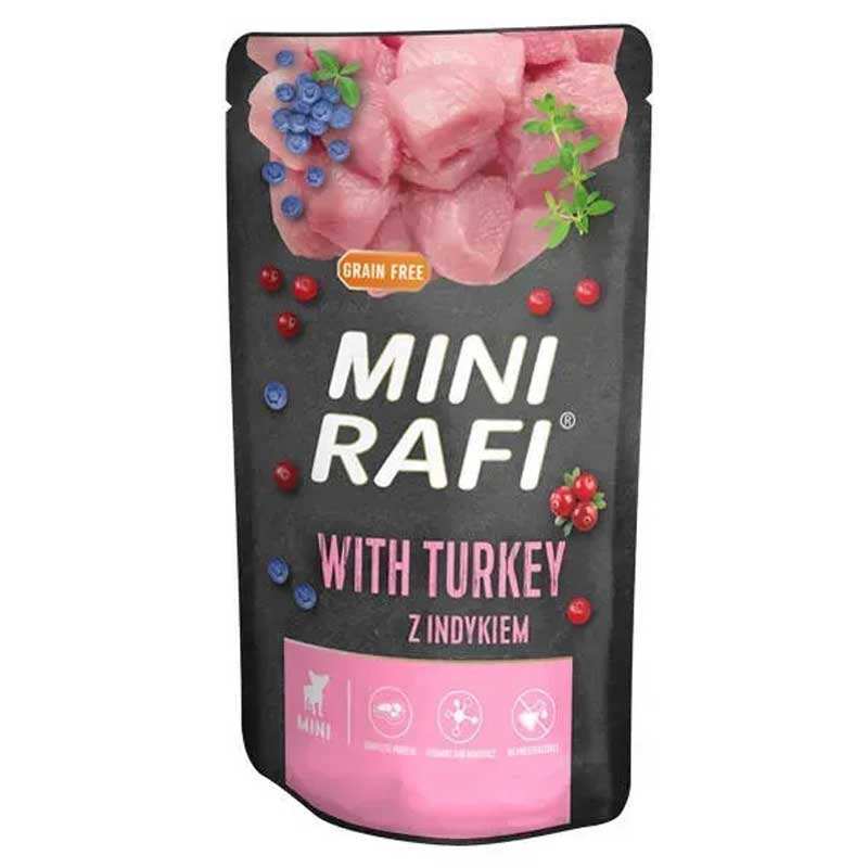 Rafi Корм з м'ясо та м'ясні субпродукти індичка для дорослих собак мініатюрних порід