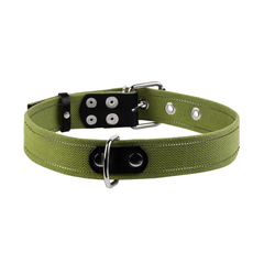 Нашийник для собак хб тасьма Collar Ш 20 мм Д 31-41 см Зелений