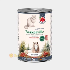 Корм для літніх котів з чутливим травленням Baskerville Holistic, конина, 400 г