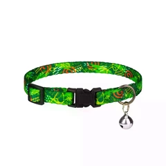 Hi Dog Нашийник для кота ТМ HIDOG "Abstraction green", розмір XS (ширина 10мм, обхват шиї 18-28см) арт. 101/1045