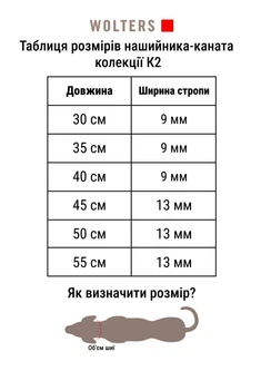 Нашийник канат для собак Wolters K2-Rope Programme 35 см / 9 мм Чорний