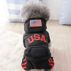 Спортивний костюм комбінезон для котів Pet Style "USA" Чорний L
