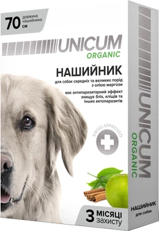 Нашийник Unicum Organic від бліх та кліщів для собак 70 см (4820150202088)