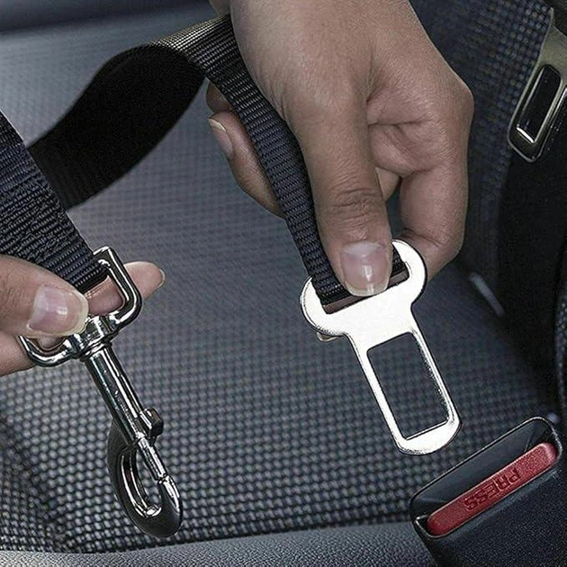 Без бренду Ремінь-повідець для тварин в авто DogCarBelt, чорний