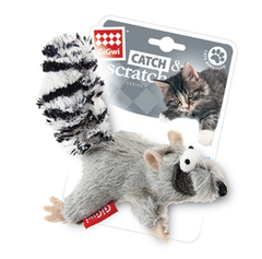 Waudog Іграшка для котів Єнот з котячою м'ятою GiGwi Catch & scratch штучне хутро, котяча м'ята, 8 см