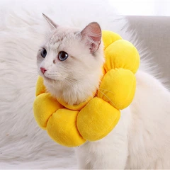 М'який комір-подушка для кішок Taotaopets 028811 S Yellow анти-вилизуючий